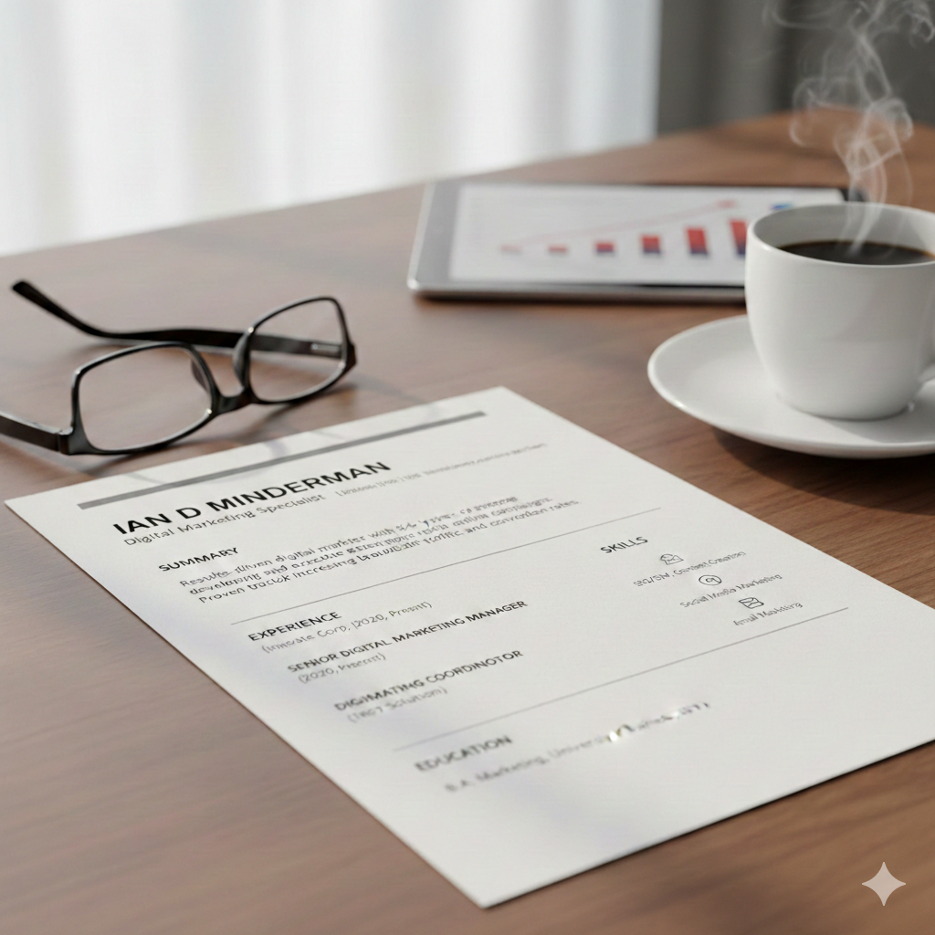 image of a resume